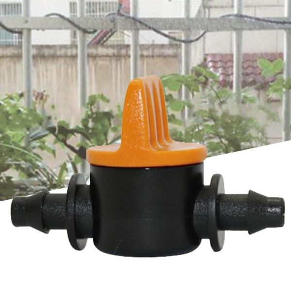 Equipos de riego, 10 Uds., 4/7mm, tubería de agua para riego de jardín doméstico, adaptador de lengüeta para manguera, conector de válvula de acoplamiento de plástico en miniatura desconectado