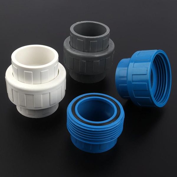 Equipos de riego 10 unids / lote interno DIA.50MM Unión de PVC Conector de Conector Jardín Accesorios de riego Agua Adaptador de tubería Tubo de enchufe recto Qui