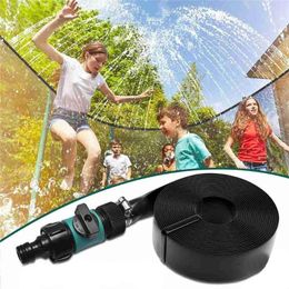 Équipements d'arrosage 15M maison tuyau de jardin humidificador lavage pulvérisation arroseur bande Trampoline tuyau de pulvérisation d'eau