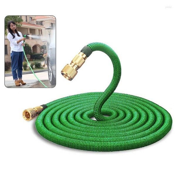 Équipements d'arrosage 17-150FT tuyau d'eau de jardin à la maison connecteur rapide en métal extensible outil d'irrigation de tuyau magique Flexible de lavage de voiture