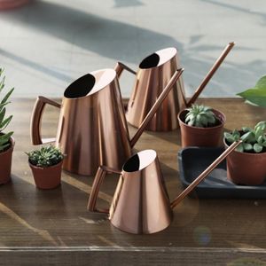 Équipements d'arrosage 1PC doré en acier inoxydable Pot nordique jardinage en pot petit peut utiliser poignée fleurs plantes douche intérieur décor à la maison SW