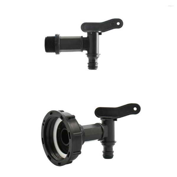 Equipos de riego, adaptador de grifo de tanque IBC de 2 pulgadas S60, conector de agua de rosca gruesa de 6mm, válvula de ajuste, grifo de tanques de granja