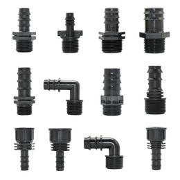 Équipements d'arrosage 2 pièces 12 "34" 1 "filetage à barbe 16mm 20mm 25mm 32mm PE tuyau connecteur adaptateur Gagriculture système d'irrigation coupleur de tuyau 230721