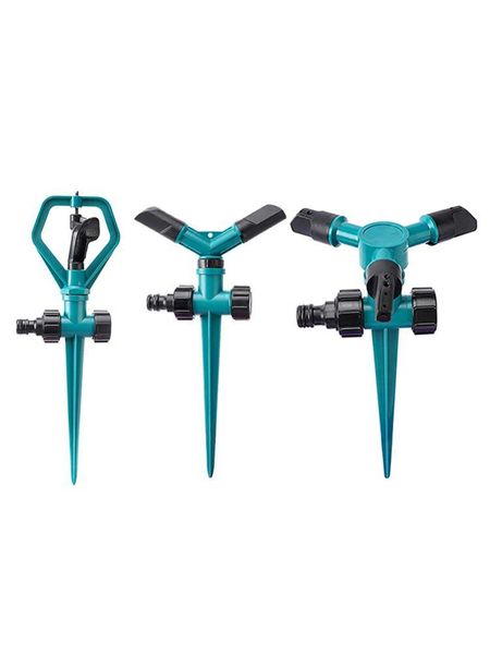 Équipements d'arrosage 3 pièces/ensemble arroseur de pelouse automatique 360 degrés rotatif arroseurs d'eau de jardin buse système d'irrigation tuyau tuyau outils