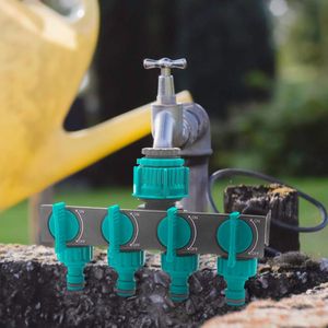 Equipos de riego, divisor de manguera de jardín de 4 vías para conector de grifo de 1/2, 3/4 y 1 pulgada, temporizador de enlace de tubería de agua automático *
