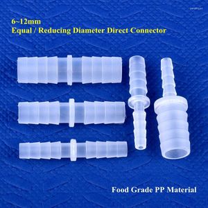 Wateringsapparatuur 5-200 stks 6-12 mm PP Equal / Reducerende Dia Directe connector Aquariumtank Luchtpompslang Verbinding Irrigatiepijp DIY Fittingen