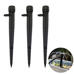 Watering Equipments 50 PCS Verstelbaar 8 -gat Spiked Dripper 360 graden Sprinkler Tuinbouw Horticulture Nozzle Tuin Irrigatie Tools 221028