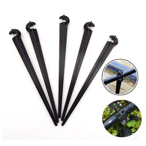 Equipos de riego 50 unids Forma C Jardín 4/7 mm Tubo de riego por goteo Soporte de soporte Soportes de soporte Accesorios de tallos fijos