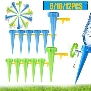 Watering Equipments 6/10/12 PCS Zelfbatering Kits Automatische waterers DRIP Irrigatie Indoor Plant Device Garden Gadgets Creative