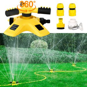 Watering Equipments Adjustable 360 Degree Automatic Rotating Garden Sprinkler Large Area Coverage Lawn Sprinklers for Plant Irrigation Kids Playing 230522