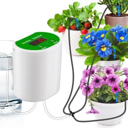 Équipements d'arrosage système automatique dispositif d'abreuvoir chronométré jardin terrasse Kit d'irrigation goutte à goutte pour les plantes en pot vacances