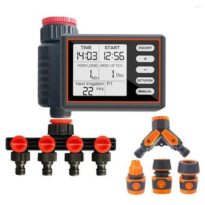 Bewateringsapparatuur Automatische watertimer Programmeerbare sprinklercontroller met LCD Voor slang Buitenkraan Irrigatie Gazonsysteem Digitaal