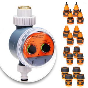 Watering Equipments Ball Valve Timer met 1/4 1/2 3/4 inch Verbinding Adapter voor kraanslangen Outdoor Waterdichte irrigatiecontroller Set