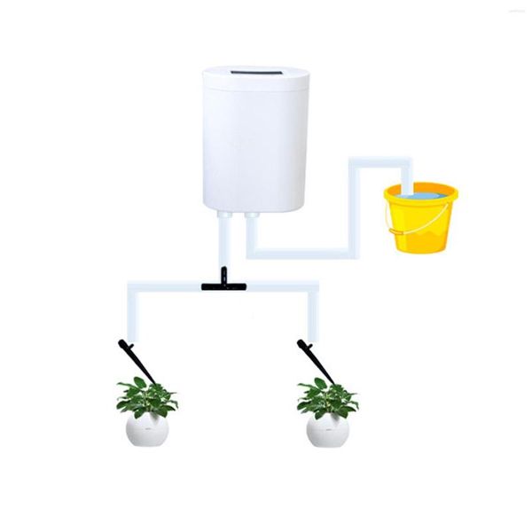 Equipos de riego, controlador de sincronización de riego por goteo, dispositivo automático para jardín doméstico Bonsai para plantas, flores, pantalla LED con batería