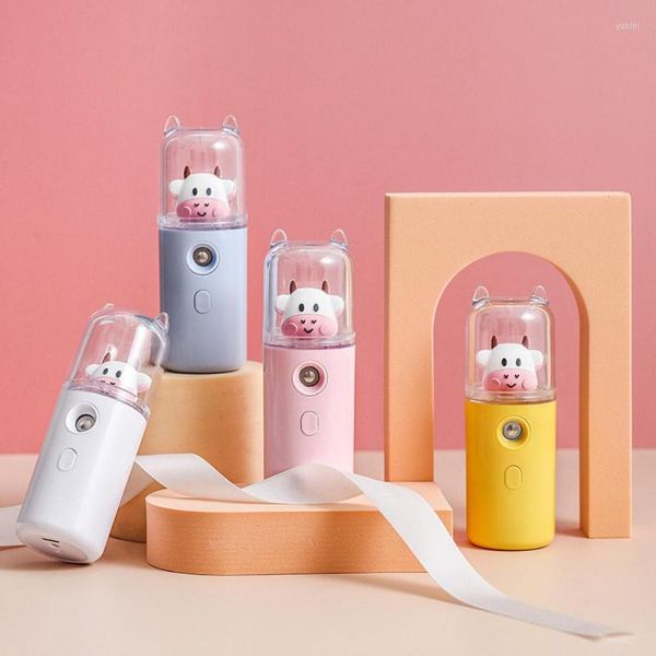 Equipos de riego Pulverizador facial USB Recargable Nano Mist Belleza Hidratante Cuidado de la piel Humidificador Nebulizador Vaporizador facial Instrumentos