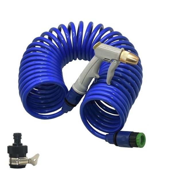 Watering Apparatuur Tuin Pistool Slang Nozzle Met EVA Lente Buis irrigatie sprinkler Mutifunctional Auto Wassen Yard Sproeier Kit 220930