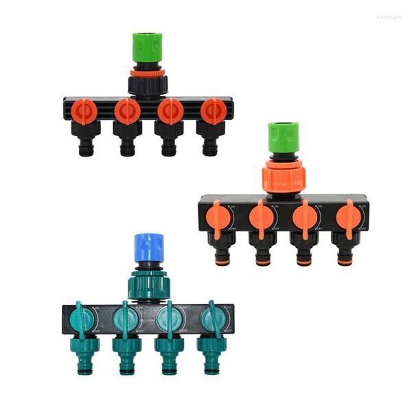 Équipements d'arrosage séparateur de tuyau d'arrosage connecteur d'eau du robinet à 4 voies G1/2 G3/4 G11PCS