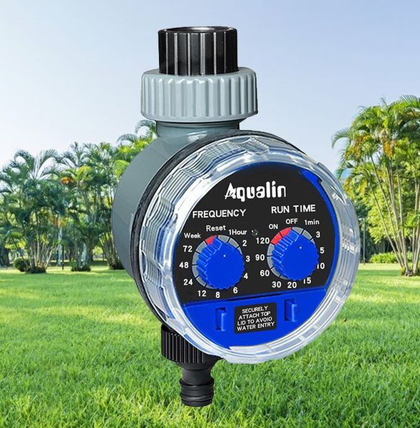 Equipos de riego, válvula de bola con temporizador de agua para jardín, sistema de controlador de riego electrónico automático para jardines domésticos