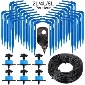 Watering Equipment Greenhouse Drip Irrigation 4 Way 2L 4L 8L 3/5mm Slang Arrow Kit Garden Lawn Pot Bend DRIPPER Sprinkler zender