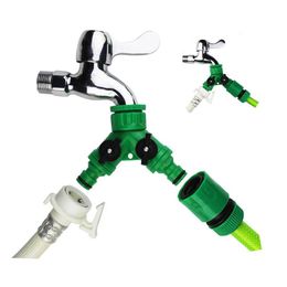 Watering Equipments Hoogwaardige ABS ABS Plastic Slang Pijpen Tool 2 Way Snelle connectoradapter Tap Tuin Slangen Pijpen Splitters 1 stks