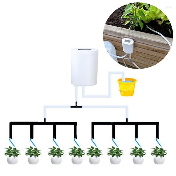 Equipos de riego Controlador de bomba de sistema automático interior para 2/4/8 macetas Flower goteo plantas de riego herramienta de jardín de rociadores