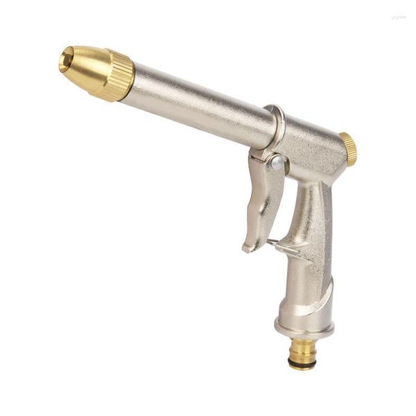 Équipements d'arrosage pistolet à eau en métal galvanoplastie allongé haute pression ménage buse de lavage de voiture Irrigation de jardin