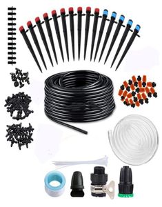 Watering Equipments Mini Drip Irrigation Kit Garden System Misting Koeling voor GreenhouseLawn met verstelbare Sprinkler7989627