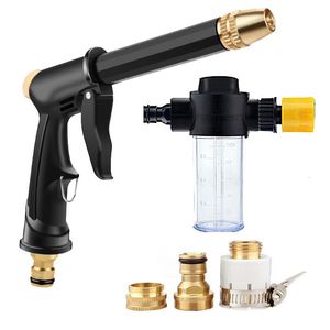 Watering Equipments Portable HighPressure Water Gun Cleaning Car Wash Machine Garden Hose Nozzle Sprinkler Foam Thread Quick Connector 230721