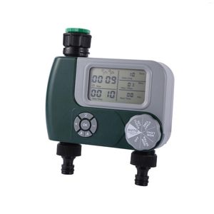 Watering Equipments Programmeerbare digitale slangkraan Timer Batterij bediende Automatische sprinklersysteem Irrigatiecontroller met 2 stopcontact