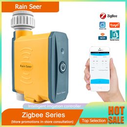 Watering Equipments Rain Seer Tuya Zigbee Garden Home Irrigation Timer Wifi Water Mobiele telefoon Remote Controller 230428