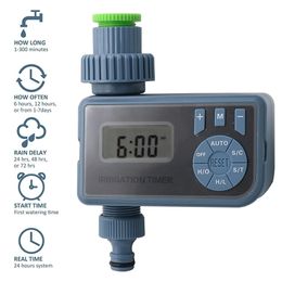 Équipements d'arrosage Smart électronique automatique LCD affichage minuterie d'eau contrôleur d'irrigation numérique couverture étanche maison pompe de jardin 1set 220930