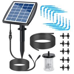 Équipements d'arrosage Système d'arrosage automatique solaire Kit d'irrigation goutte à goutte automatique Dispositif d'arrosage automatique avec minuterie pour plantes dans la serre du balcon du patio 231127