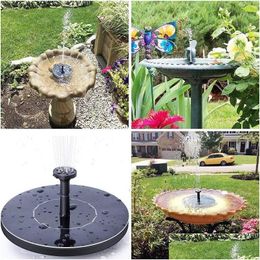 Watering Uitrustingen Solar Fontein Waterpomp Voor Tuin Zwembad Vijver Outdoor Panel Pompen Kit Drop Levering Thuis Patio Gazon Levert Dhnrb