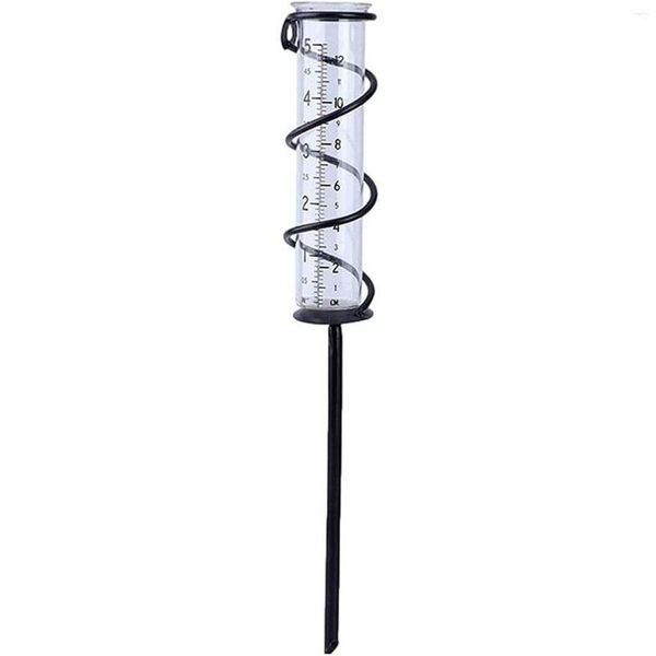 Équipements d'arrosage Jauge de Pluie en Spirale Précipitations de Pelouse Transparente Outil de Météo Extérieur Mesure Précise Mètre 5 Pouces 12 Échelle