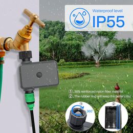 Watering Equipments Sprinkler Timer Bodemsensor Programmeerbare slangkraan Bluetooth -app Remote Regel Smart Garden Irrigation System