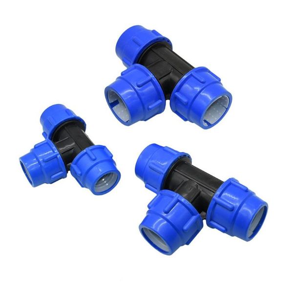 Equipos de riego tipo T 40mm 50mm 63mm conector en T divisor de agua DN32 DN40 DN50 Pvc Pe tubo 3 vías junta de tubería 1 Uds