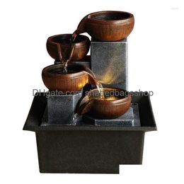 Équipements d'arrosage Table Fontaine Ornements Maison Jardinage Décoration Rocaille Eau Artisanat Cadeaux Décorations De Bureau Eu Plug Dro Dhysg