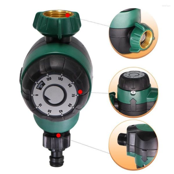 Equipos de riego EE. UU. 3/4 '' NPT Temporizador mecánico 120 minutos Sistema de riego de jardín Controlador manual Irrigador Flor de invernadero