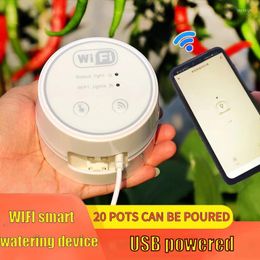 Equipos de riego Dispositivo automático WIFI Control de teléfono móvil Herramienta de riego por goteo de plantas de jardín inteligente Kit de sistema de temporizador de bomba de agua