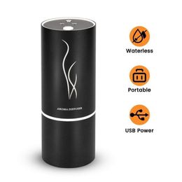 Diffuseur de nébuliseur d'huile sans eau Purificateur d'air Mini diffuseur d'arôme de voiture avec diffuseur d'huile essentielle portable rechargeable à deux modes Y246O