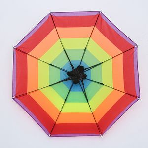 Watermeloen Kleur Strip Polyester Doek Hoed Paraplu 30cm Vissen Kleur Regenboog Paraplu Stall Bron Creative Hat Paraplu Spot