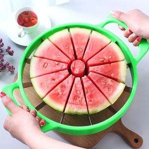 Watermeloen snijder fruit groentegereedschap roestvrij staal groot formaat watermeloen cantaloupe slicier fruit verdeler