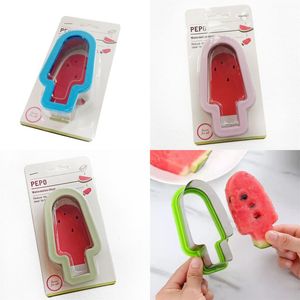 Watermeloen snijder roestvrij staal schattig ontwerp fruit ijs ijslolly snijden gadgetgereedschap