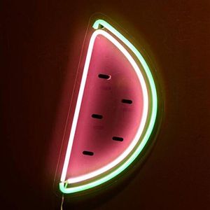 Watermeloen glazen buis Neon Light Sign Home Beer Bar Pub Recreatie Kamer Game Lights Windows Glazen Wandborden 17 14 inches267f