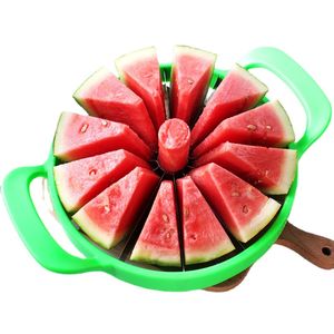 Watermeloen Slicer Cutter Cutter Fruit Vegetable gereedschap Roestvrij staal groot formaat gesneden watermeloen Cantaloupe Slicer Fruit Divider keukengadgets