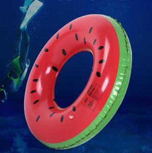 Watermeloen zwemmen ring opblaasbare drijvers zwembad zwemmen float voor kinderen drijft opblaasbare watermeloen zwemring water sport speelgoed