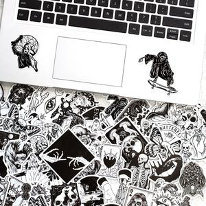 Waterdicht 10 30 50PCS Zwart Wit Gotische Stijl Horror Graffiti Stickers Motorfiets Gitaar Laptop Telefoon Auto Cool Waterdicht Sticke271Y