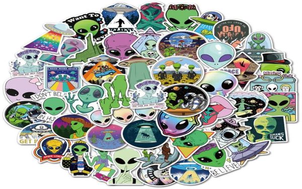 Étanche 103050pcs Aliens UFO Espace extérieur Graffiti autocollants décalcomanies pour enfants Toy DIY POURTOP LOGGAGE GUITARE TÉLÉPHONE COLLE S5253105