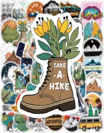 Waterdichte 1050100 pcs Outdoor Explore Mountain Climbing Stickers Laptop gitaar Bagage Waterdichte graffiti -sticker Decal Kid CLA2462268