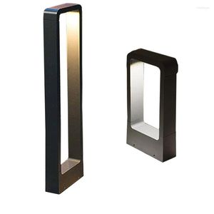 Étanche 10W COB LEDs Jardin Lumière Pelouse Lampe Moderne En Aluminium Pilier Cour Extérieure Villa Paysage Bollards